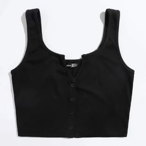 Svart linne med knappar - Jättefint linne