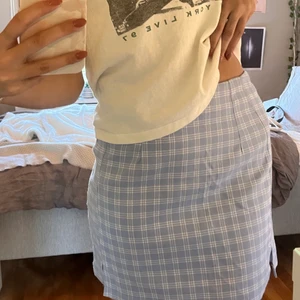 Flanell kjol från Shein  - Säljer dennna super söta ljusblå kjol från Shein💍 Är i bra skick<33 Skriv om du har några frågor!!