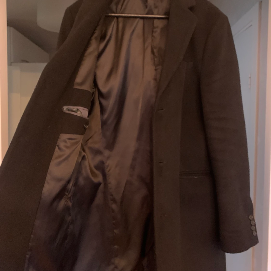 Woollen overcoat in Black from M&S - 90
