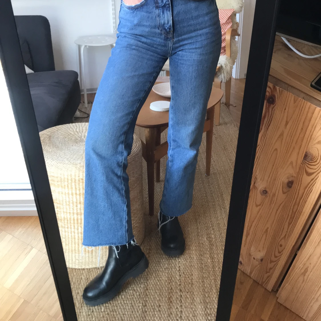 Läderboots chunky  - 90