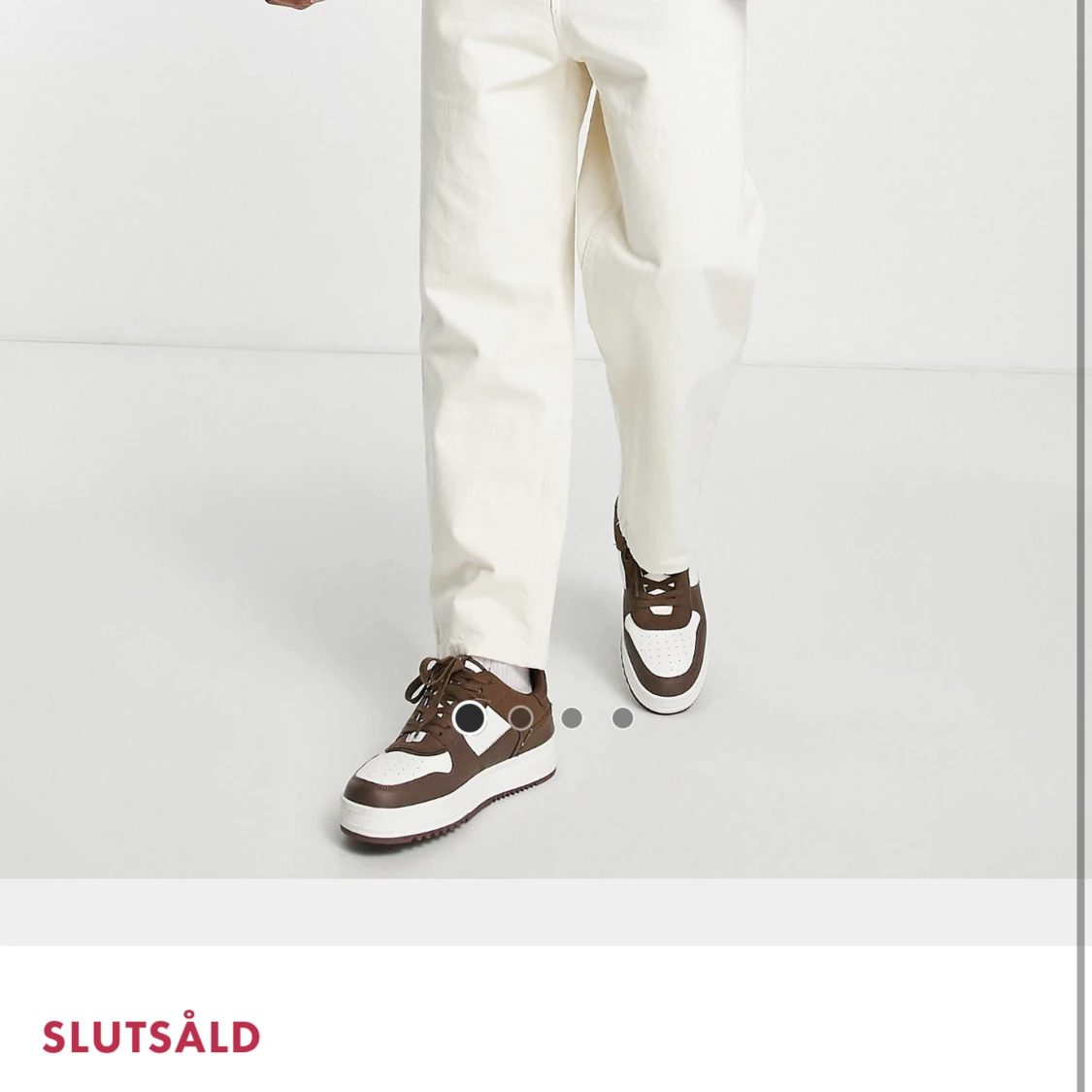 Bershka - Gräddvita snickarjeans - 90