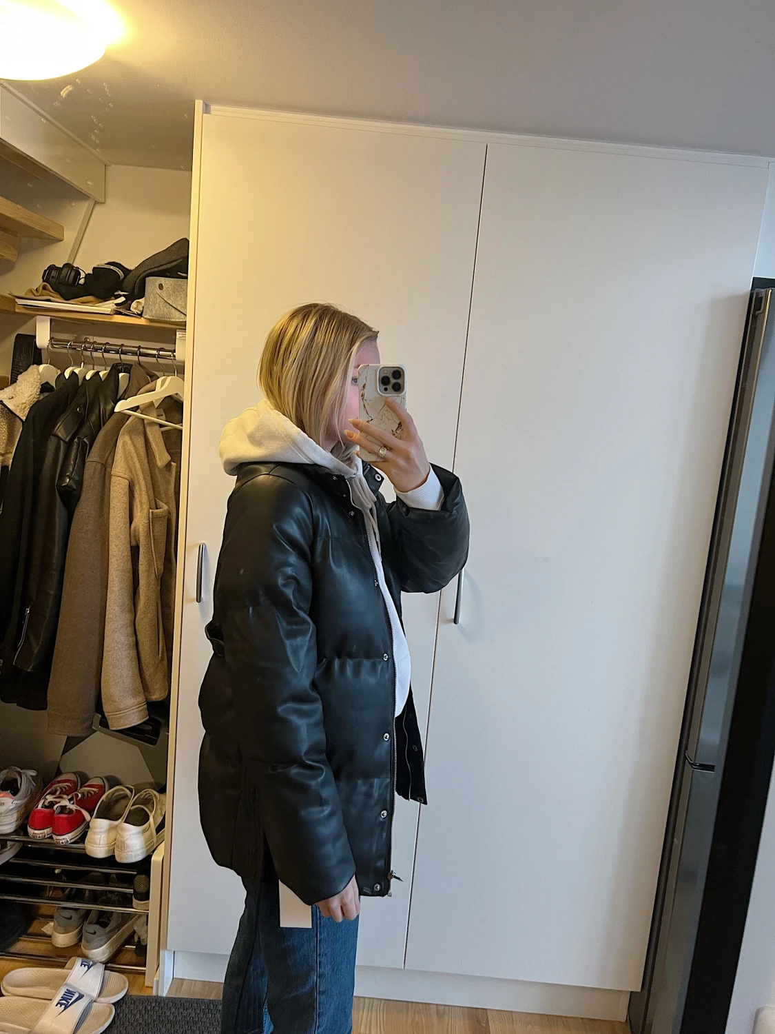 Nakd - Svart jacka i läderimitation 