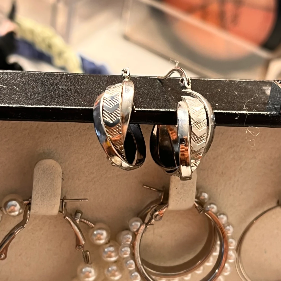 Super fina sliver örhängen  - 90