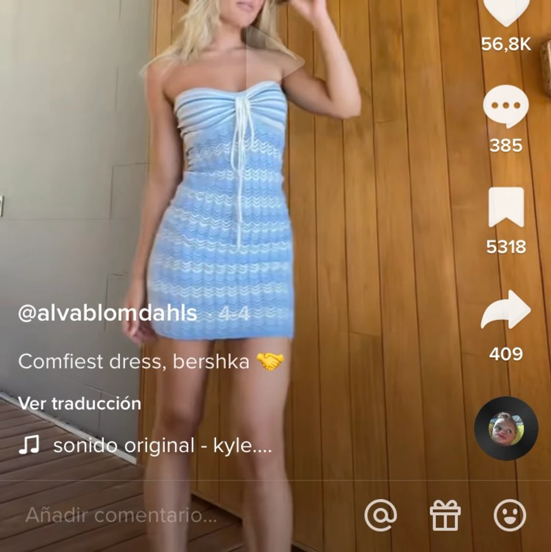 Stickat klänning - 91