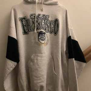 Hoodie - Vintage hoodie köpt för ca två år sedan men som aldrig kommer till användning. Finns ingen lapp så vet inte vilket märke det är :( väldigt skön och oversized 😊