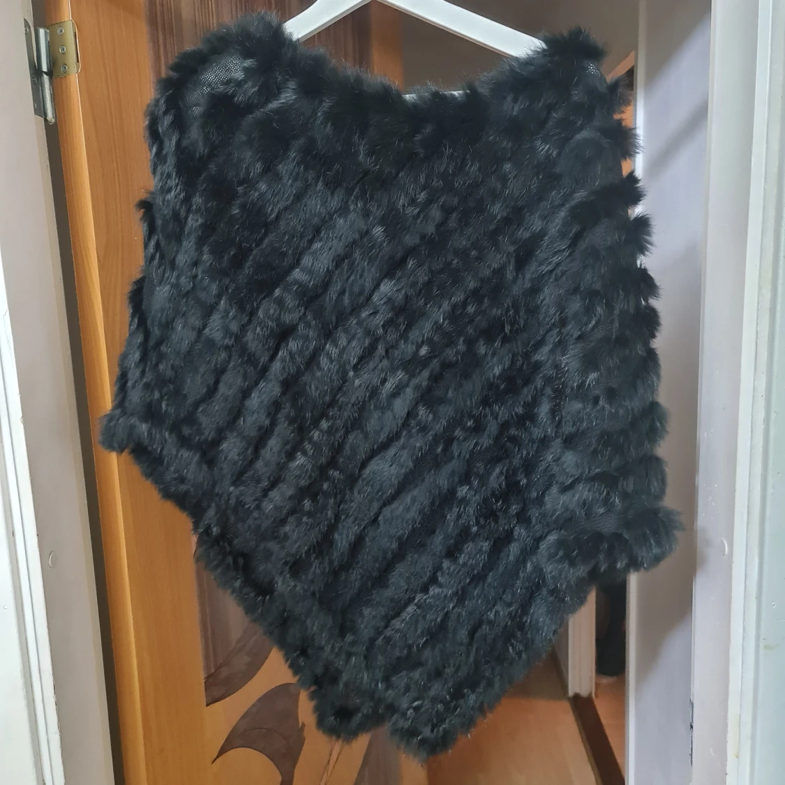 Äkta päls poncho  - 90