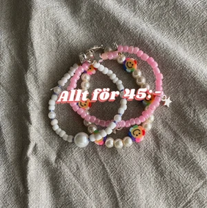 Armband 3 pack  - Hej nu kör vi pack pris igen passa på !! Skynda er först till kvarn !! Här får får ni 3st armband för 45:- plus en överraskning!!! Frakt bevis är något man självklart får frakt 15:-  kollar ni bild två kan ni se vad dom kostar st ! 💗💗💗 man får välja mått själv så det passar din handled såklart ! 