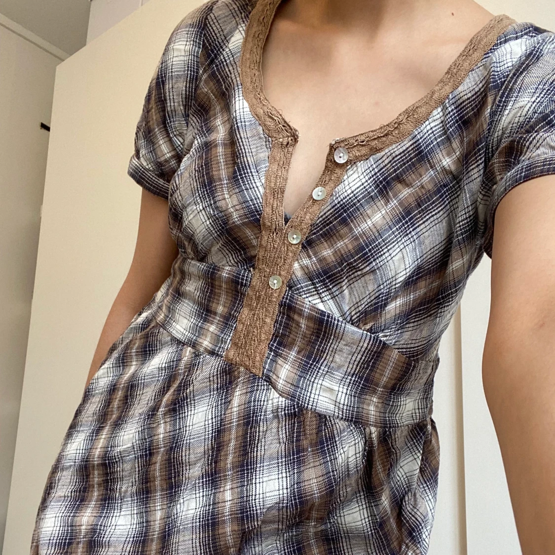 Rutig klänning - 90