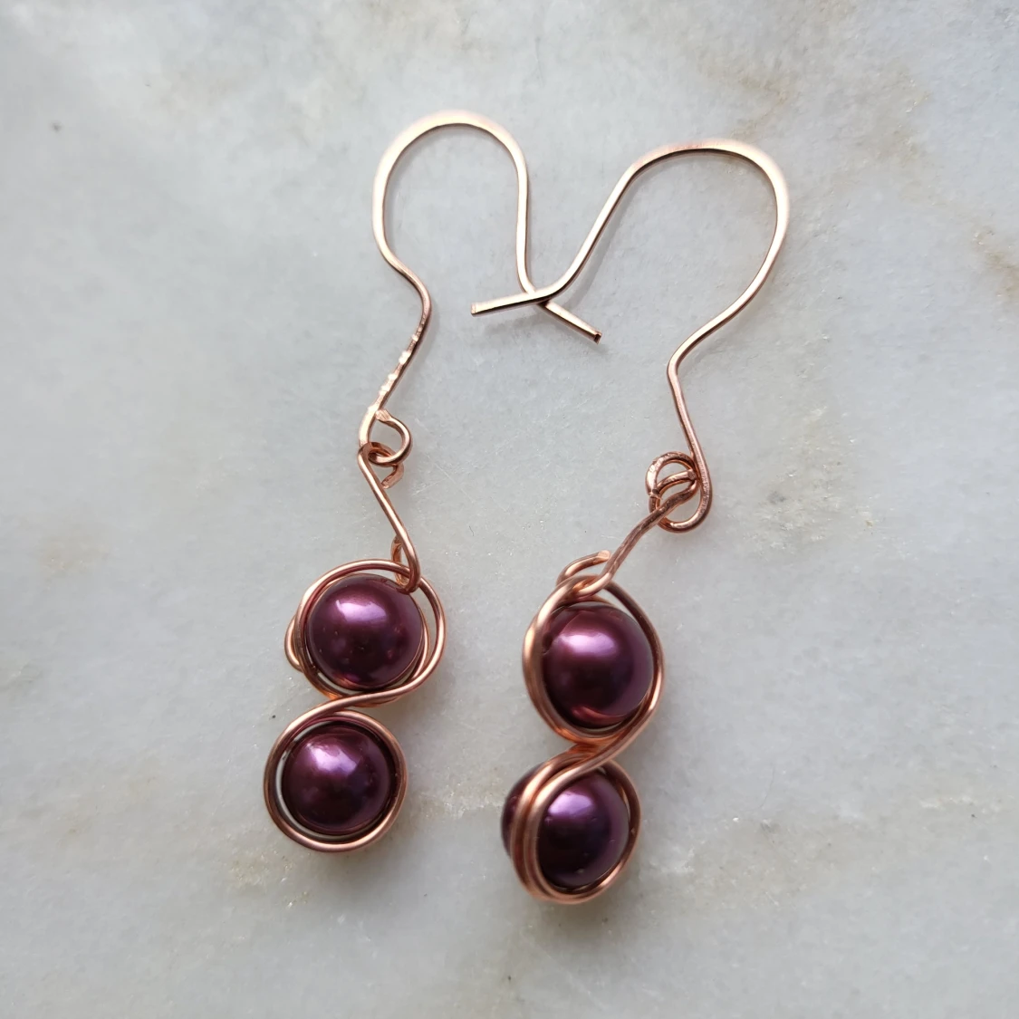 Örhängen med äkta äkta pärlor 