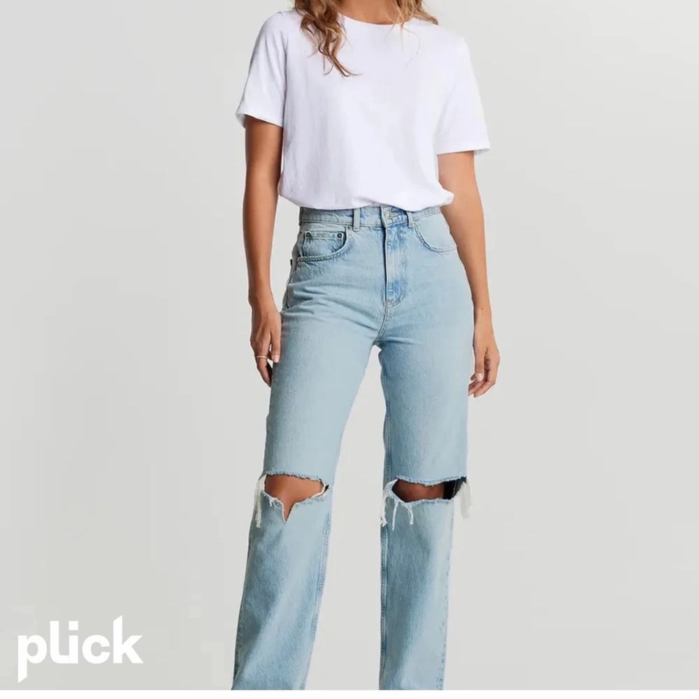 Jeans från Gina tricot i storlek 34, knappt använda. Jeans & Byxor.