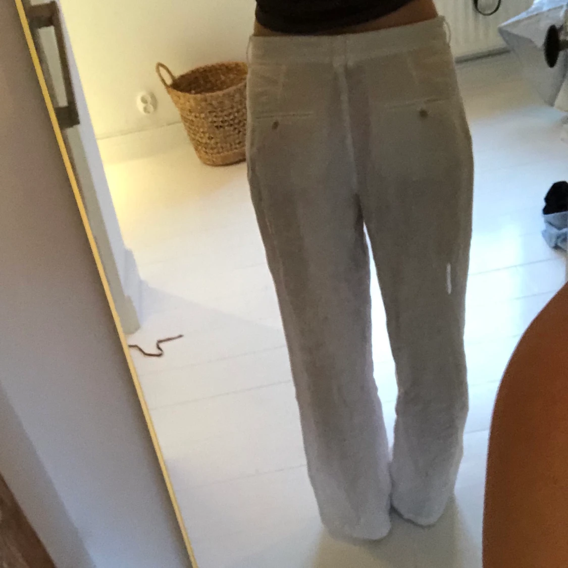 Lågmidjade linnebyxor  - 91