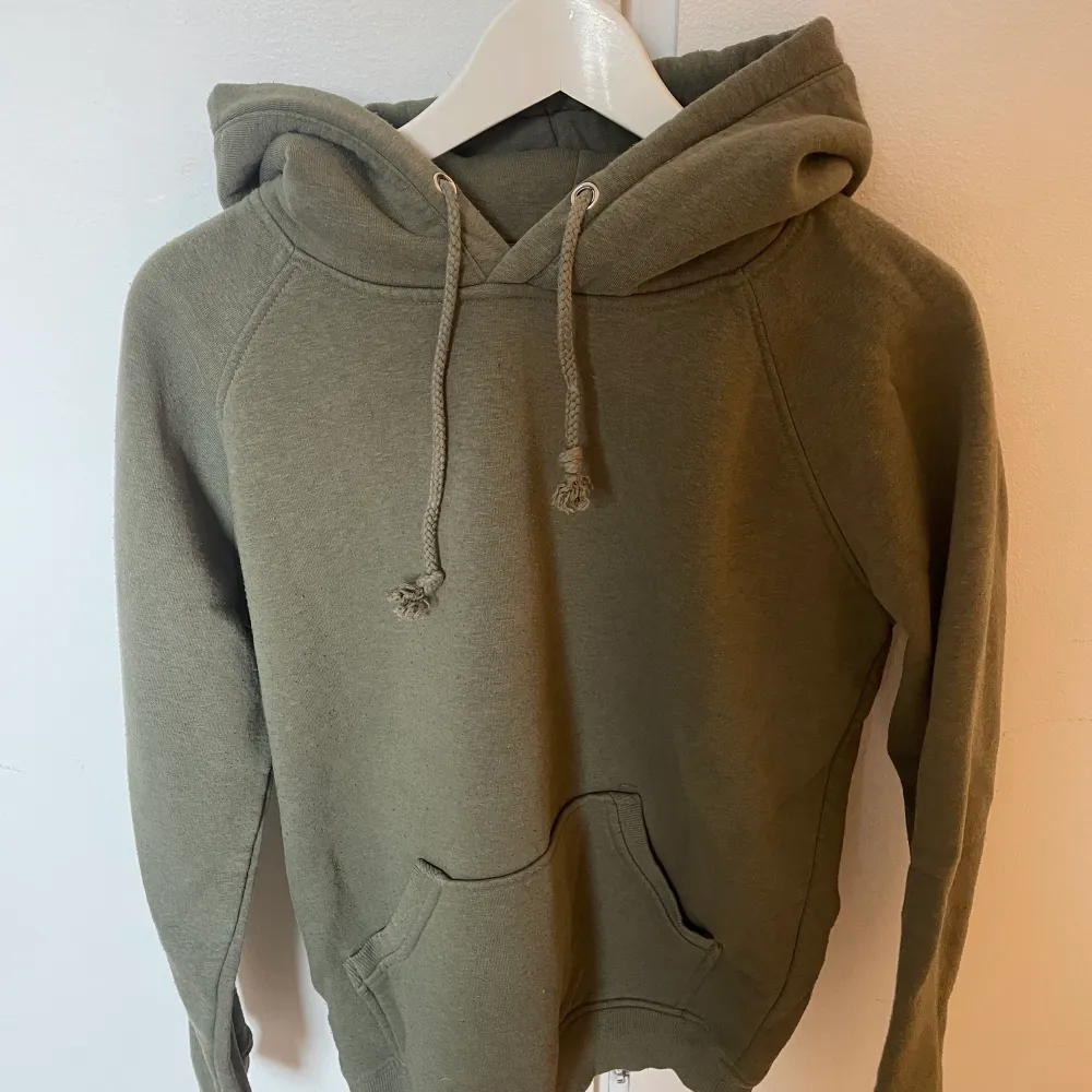 En grön hoodie från Bikbok i storlek S. Använd sparsamt så fortfarande fin! . Tröjor & Koftor.