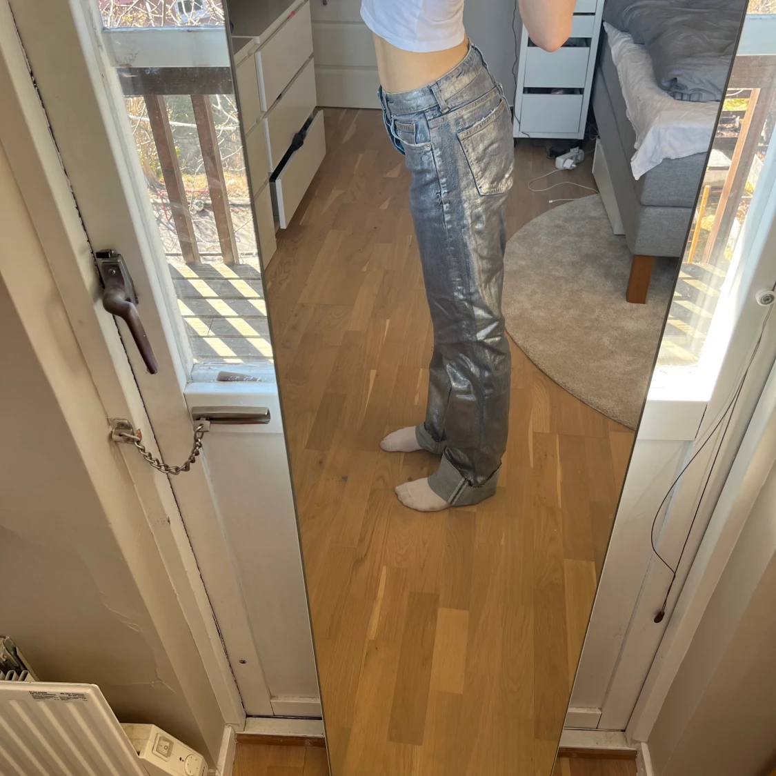 Silvriga byxor från Zara - 90