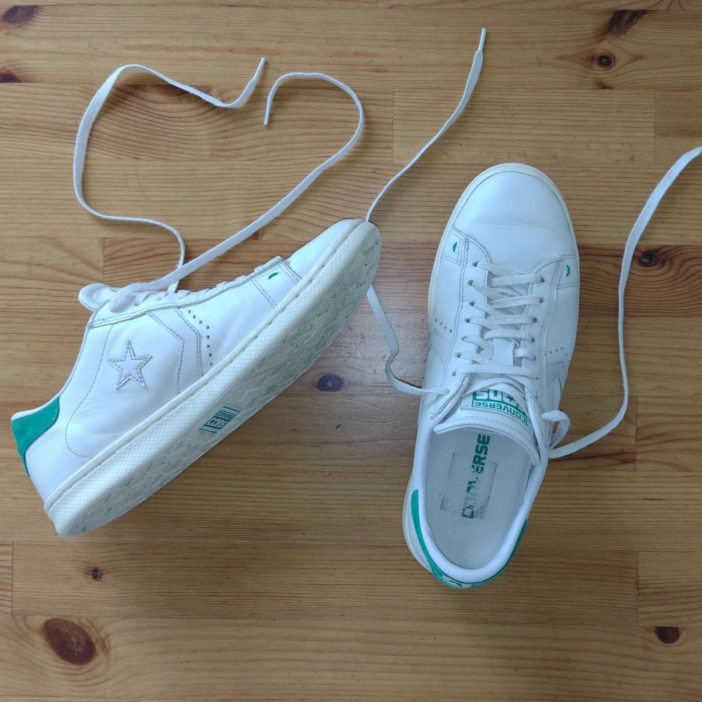 Vit Converse vita sneakers i skinn strl 39.5 | Plick