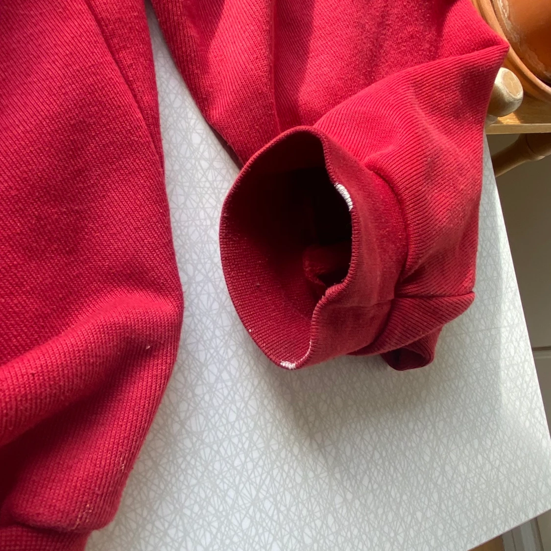 Vintage röd sweater strl L - 91