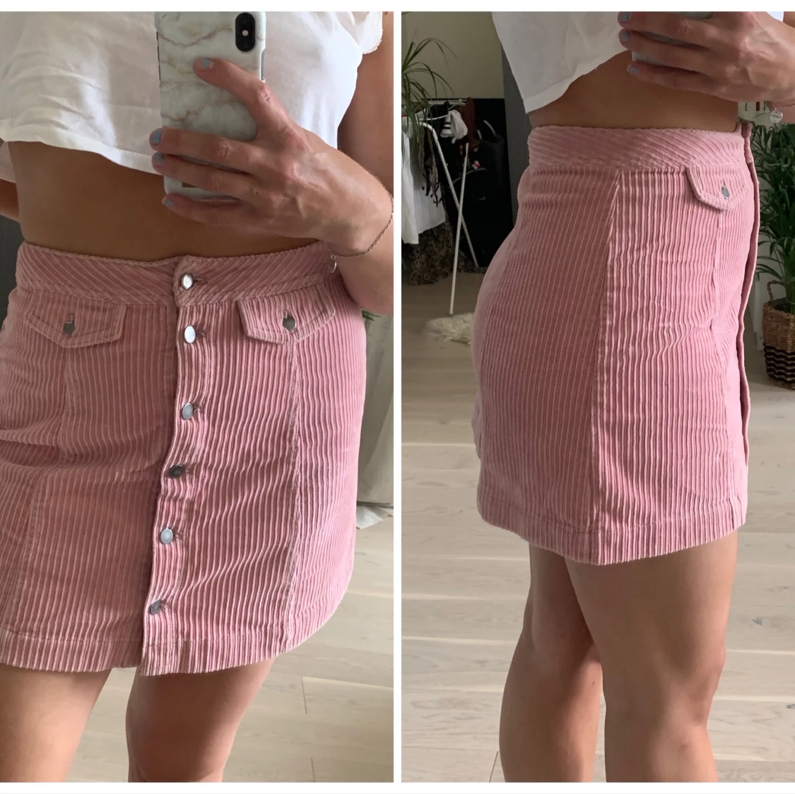 Ribbad manchesterkjol