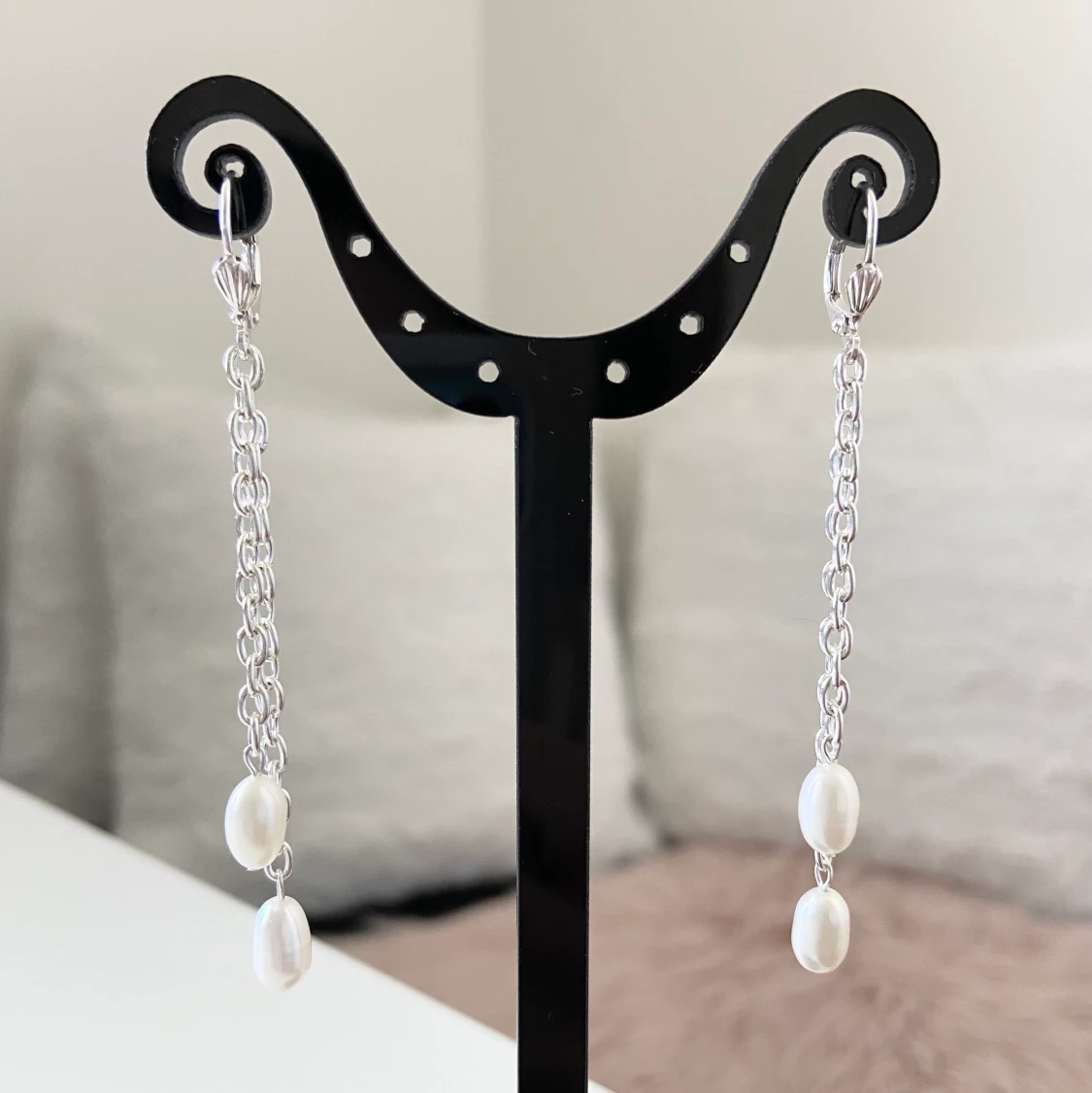 Örhängen med äkta pärlor  - 90