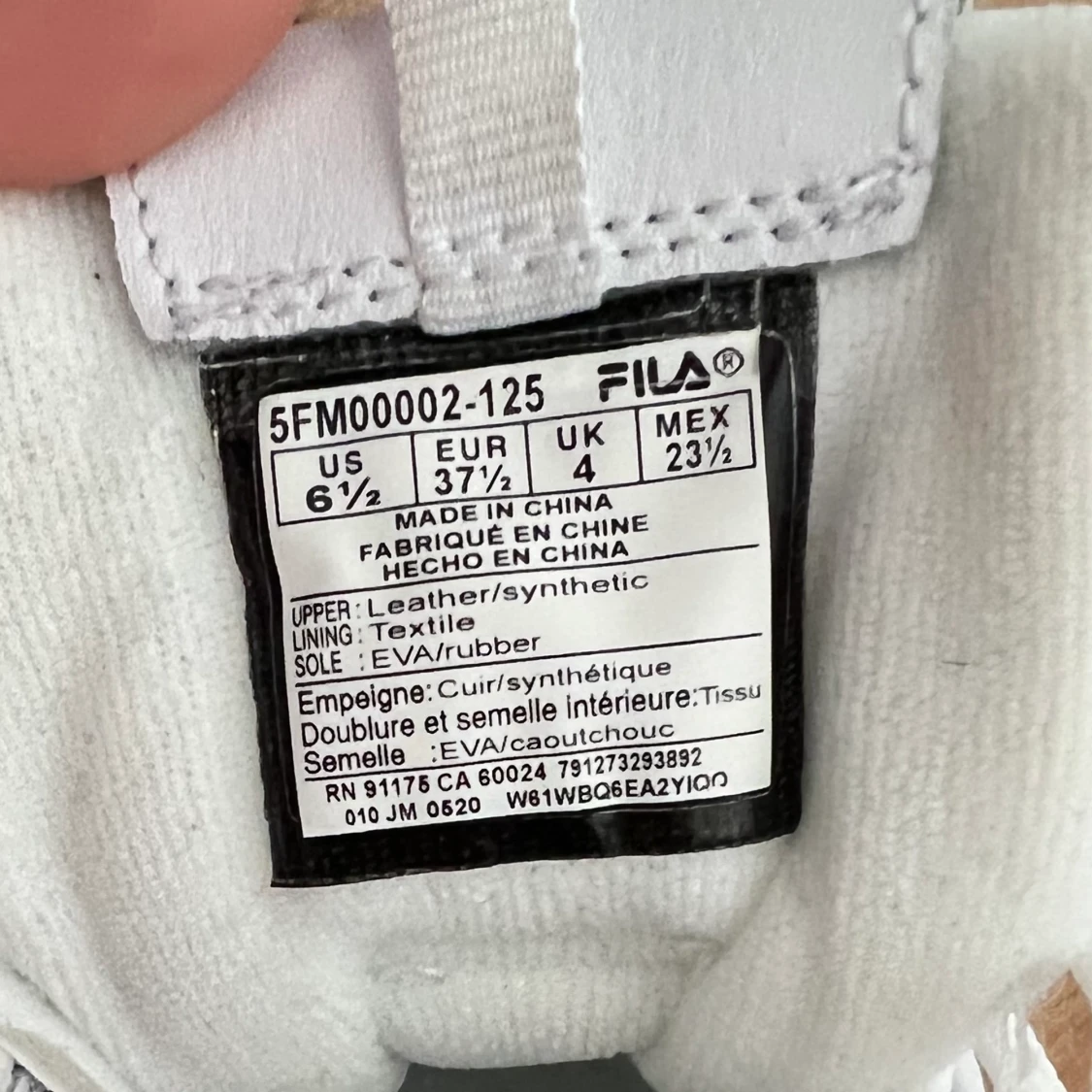 Vita Fila skor  - 91