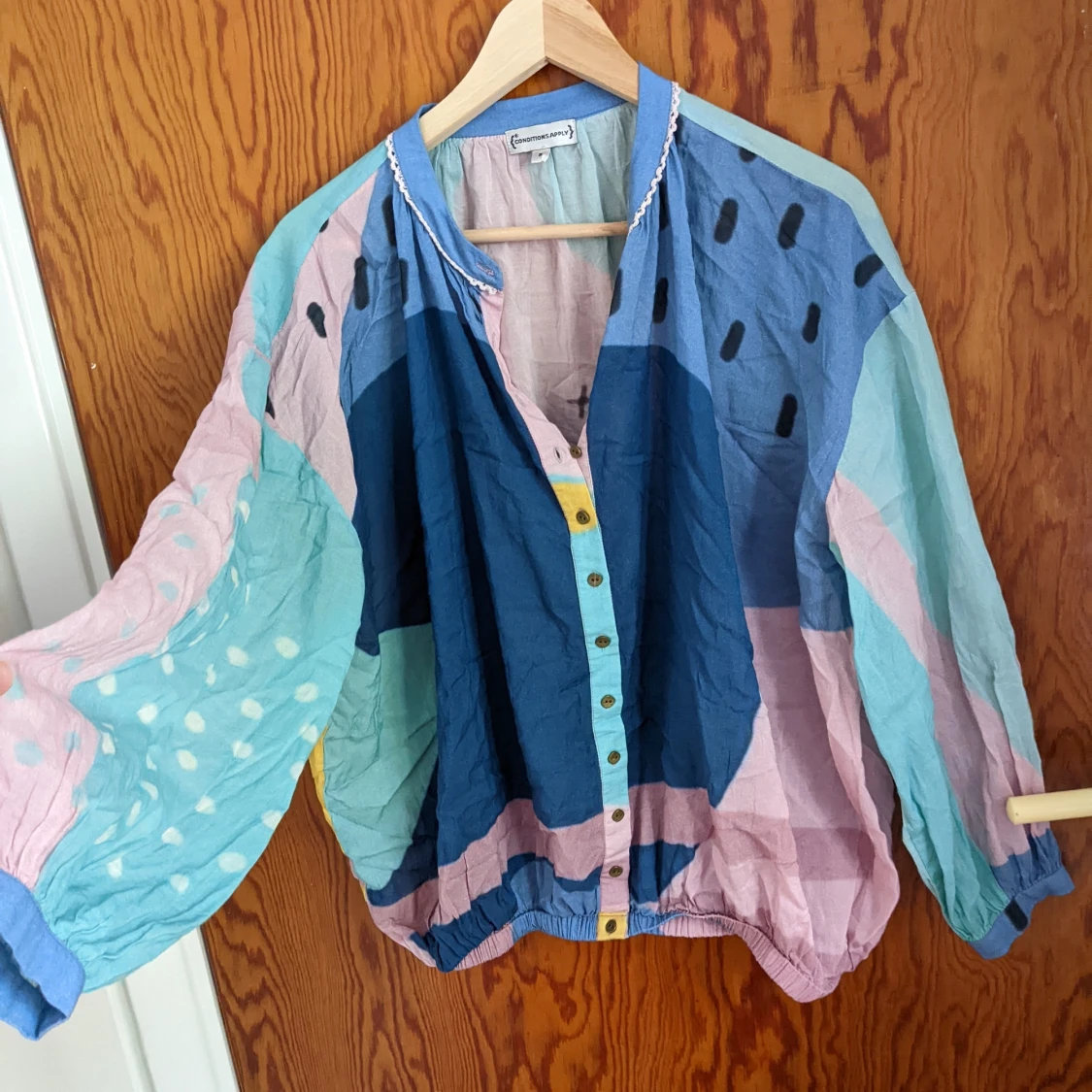 Elasticated shirt blouse