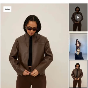 Brun PU jacka  - Snygg bikerjacka med fin passform. Ny, använd endast ca.5 gånger. Köparen står för frakt 