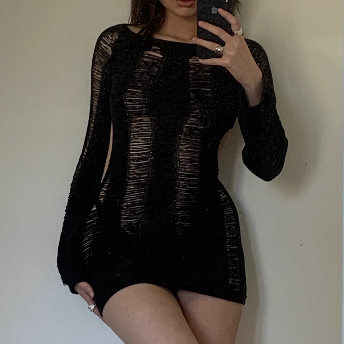 umbra shreddes mini dress - 90