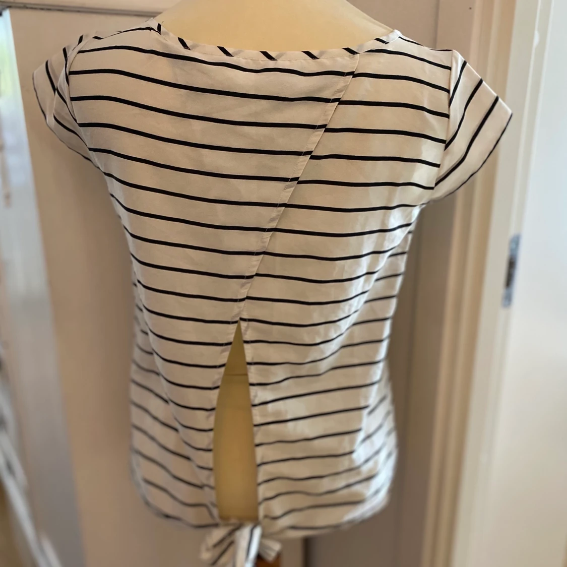 Randig satin blus stl S  - 1