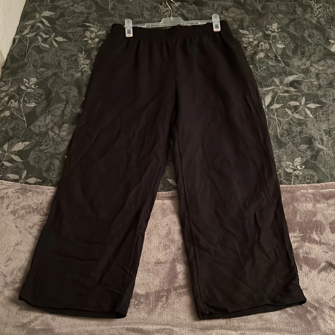 Svarta linnebyxor - 90
