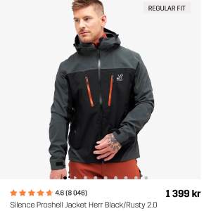 Silence poshell Jacket Herr Black/Rusty 2.0  Den bästa skaljackan du kan hitta för pengarna, från Revolution Race!  Aldrig använd pga att jag beställt fel storlek. Jackan är i storlek M  Telefonnummer: 0733524712