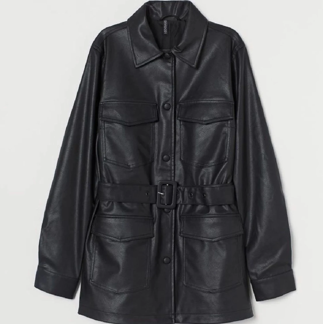 Skinnjacka i läderimitation från Hm