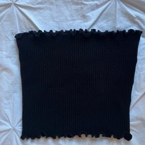 Black Ribbed Tube Top - super cute black ribbed tube top, size S good condition 