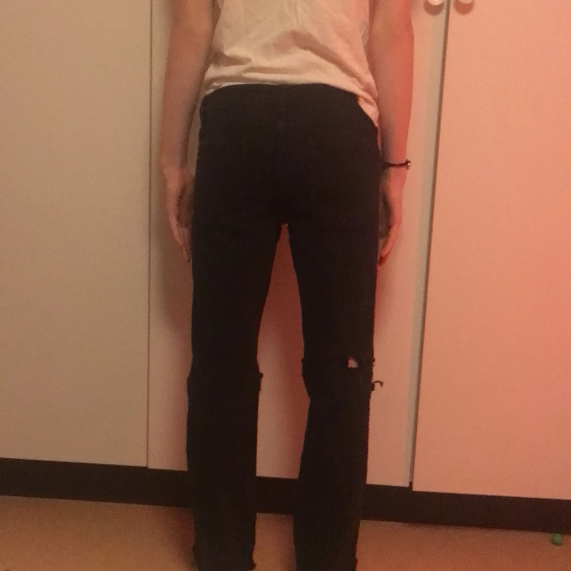 Svarta håliga jeans - 90