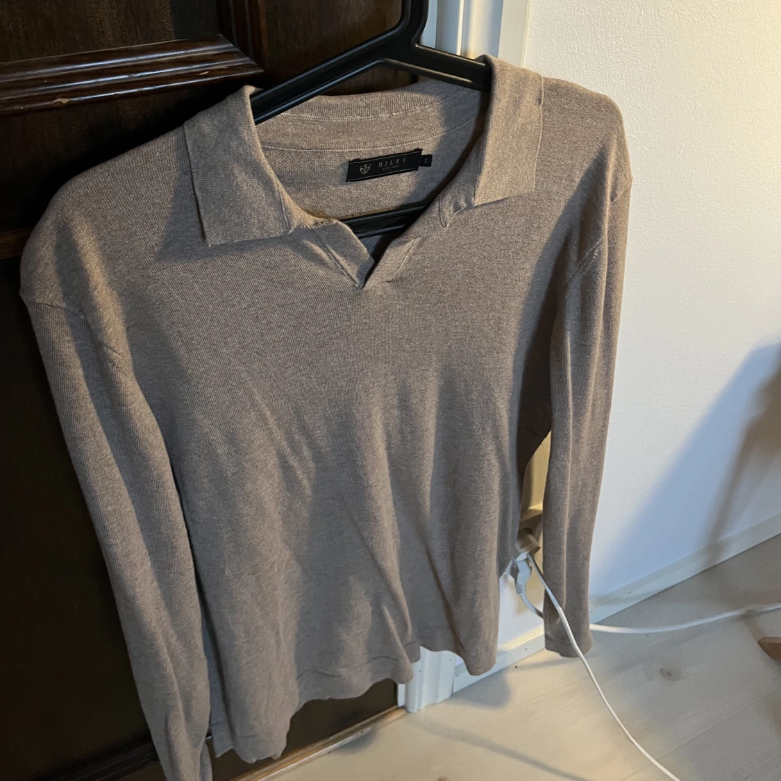 Långärmad pikétröja 