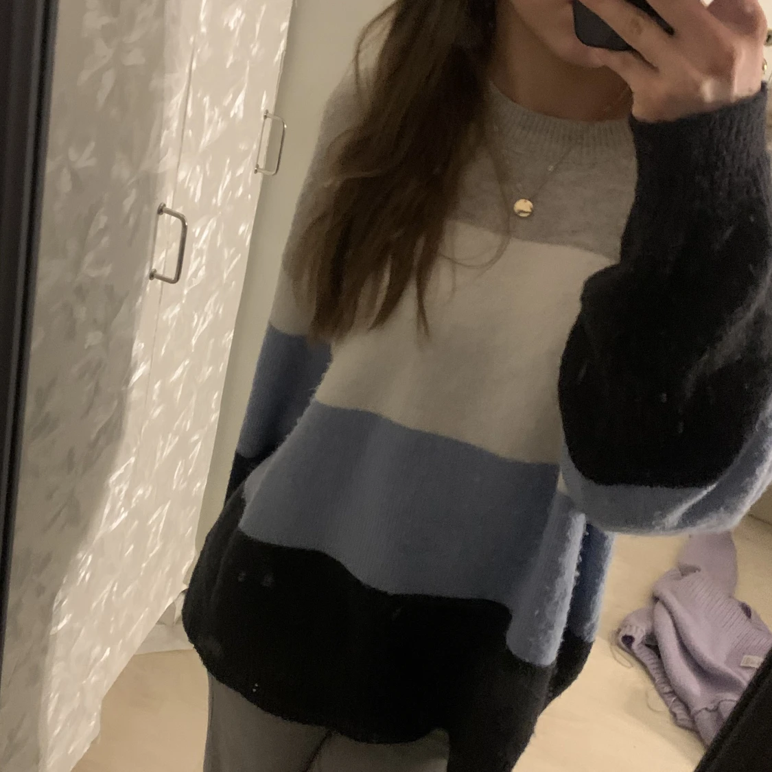 Stor stickad tröja  - 90