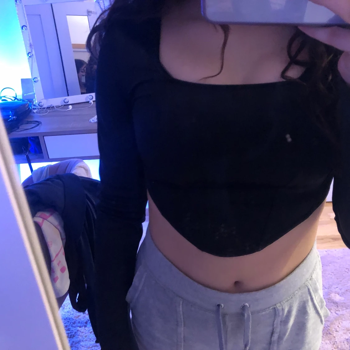 Svart nyårs/fest tröja XS - 90