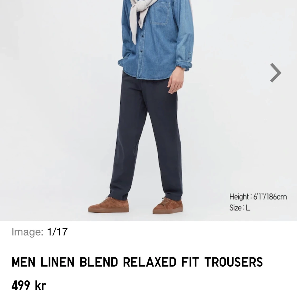 Linne byxor navy blue - 90