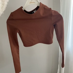 Långärmad topp - Tight långärmad brun topp från hm, aldrig använd🌸