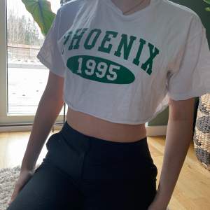 T-shirt köpt i Italien med grönt Phoenix tryck. 