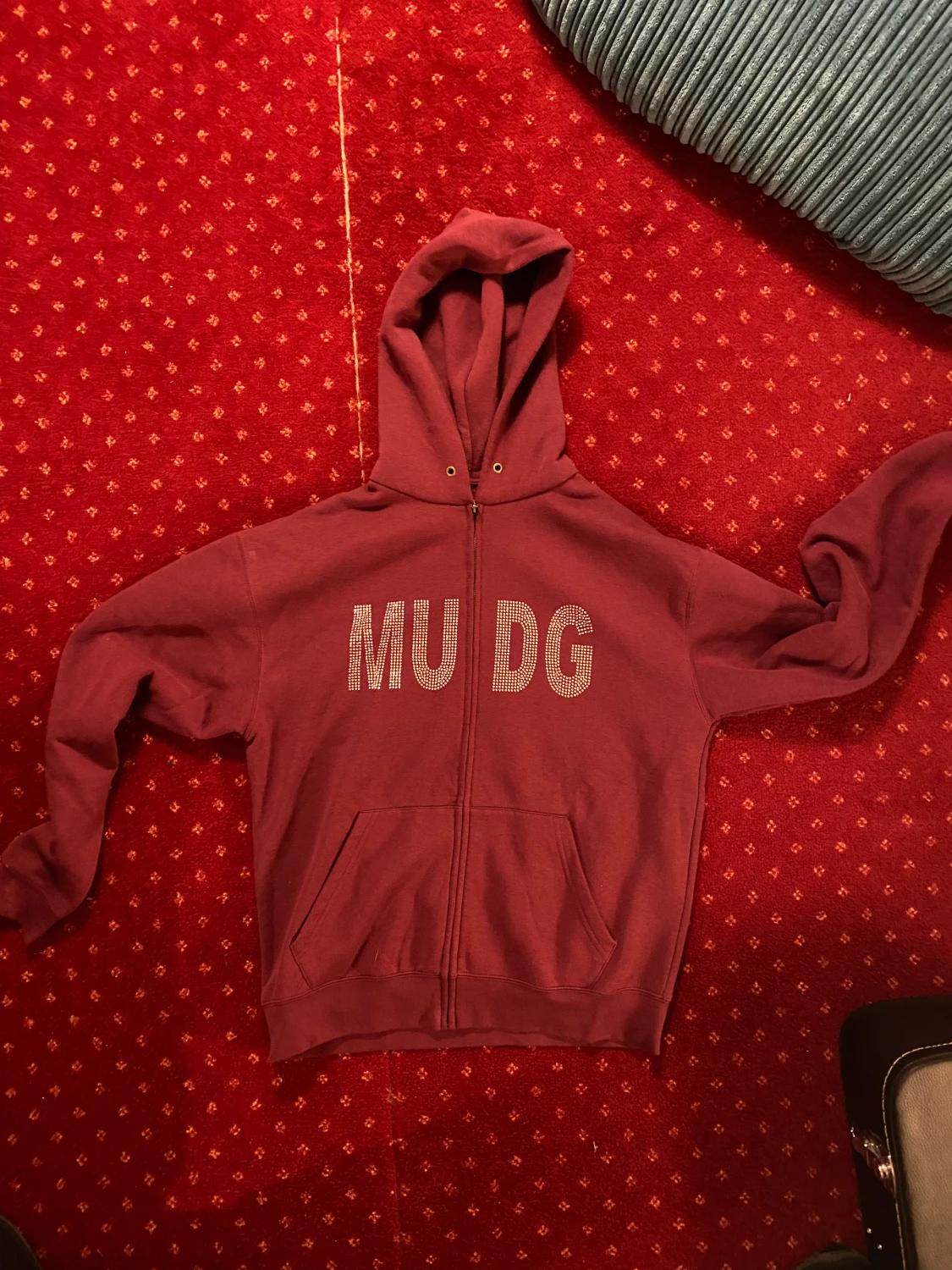MUDG Rhinestone Zip Hoodie - 90