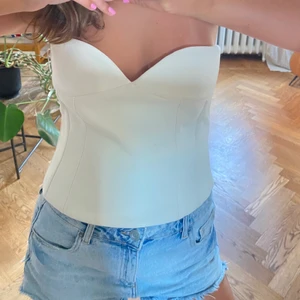 Korsett topp - Sjukt snygg korsett topp från Zara👏💕!! Endast använd vid ett tillfälle, så toppen är i nytt skick. Hör av dig vid minsta intresse💕💕💕