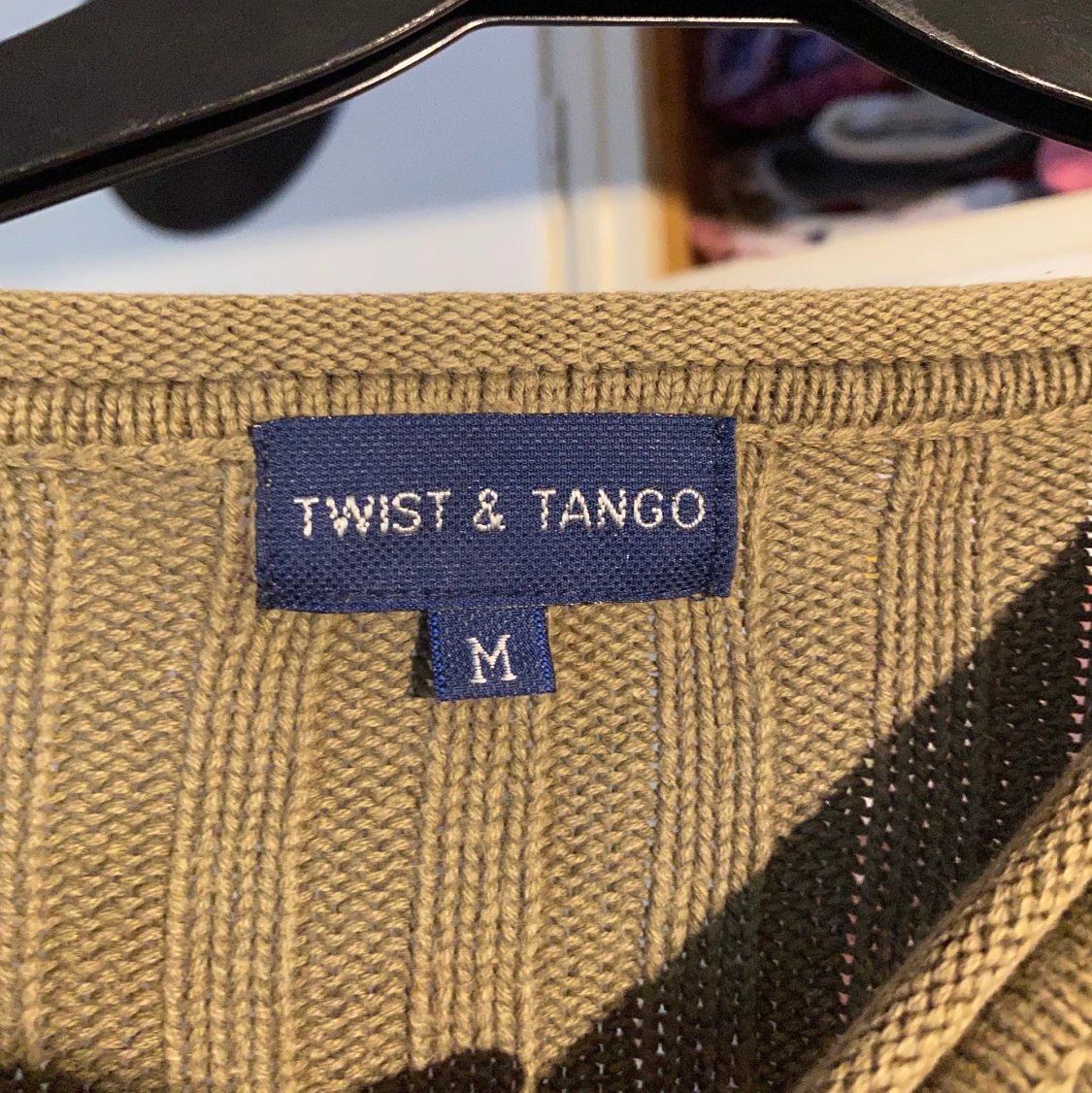 Ribbad långärmad tröja - 90