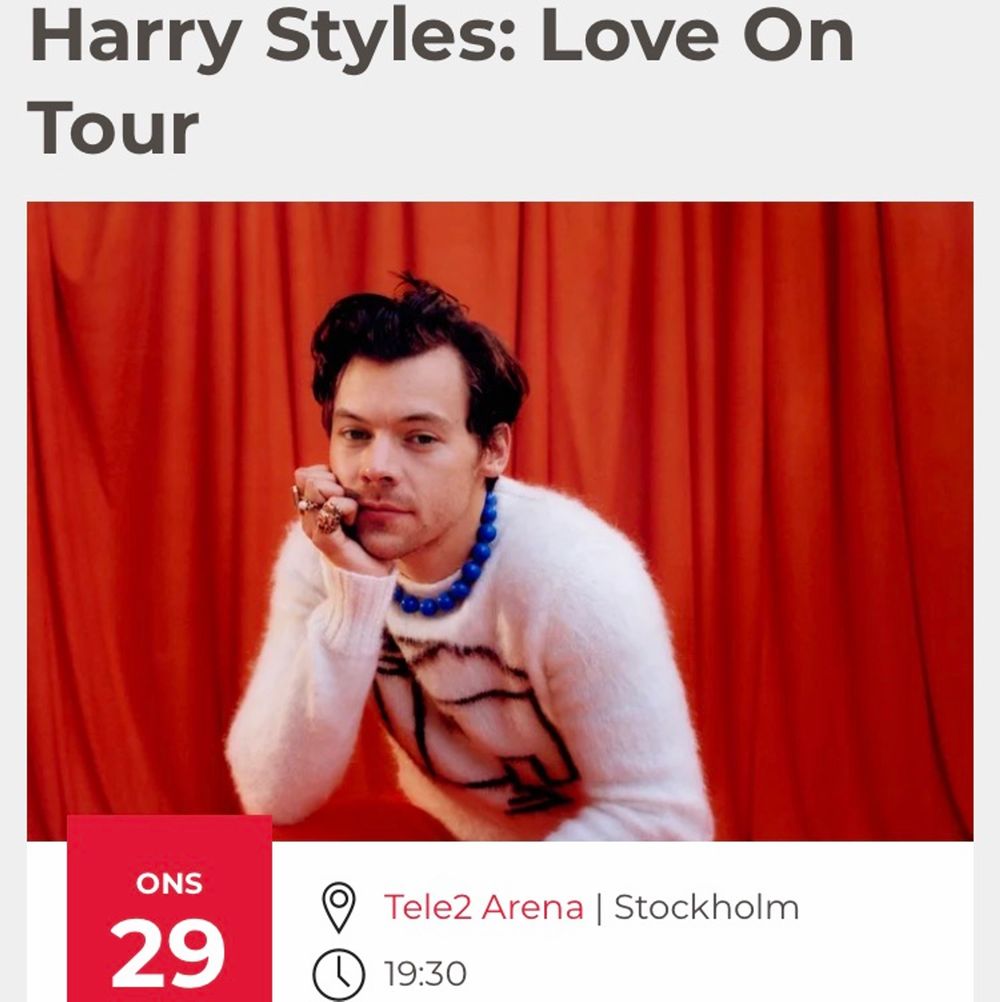 4 biljetter till Harry Styles 29 juni Plick Second Hand