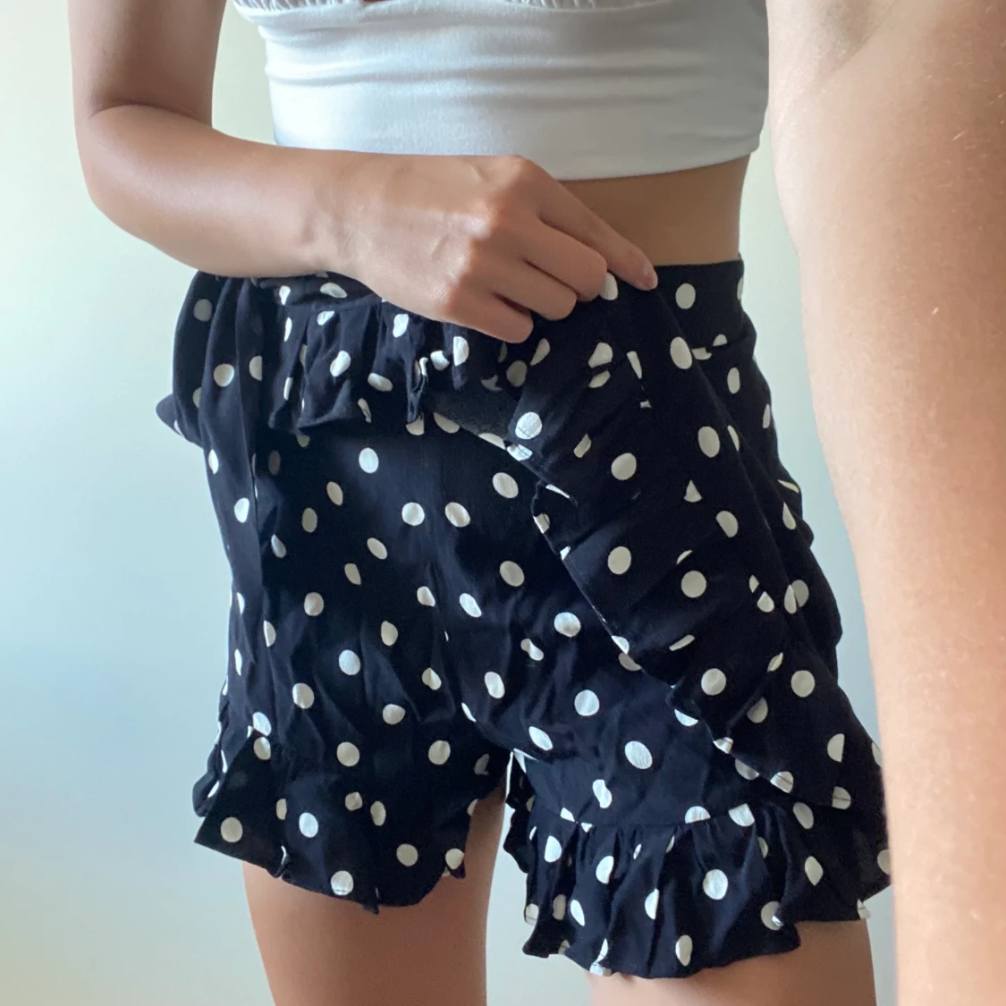 Prickig kjol med shorts under - 90