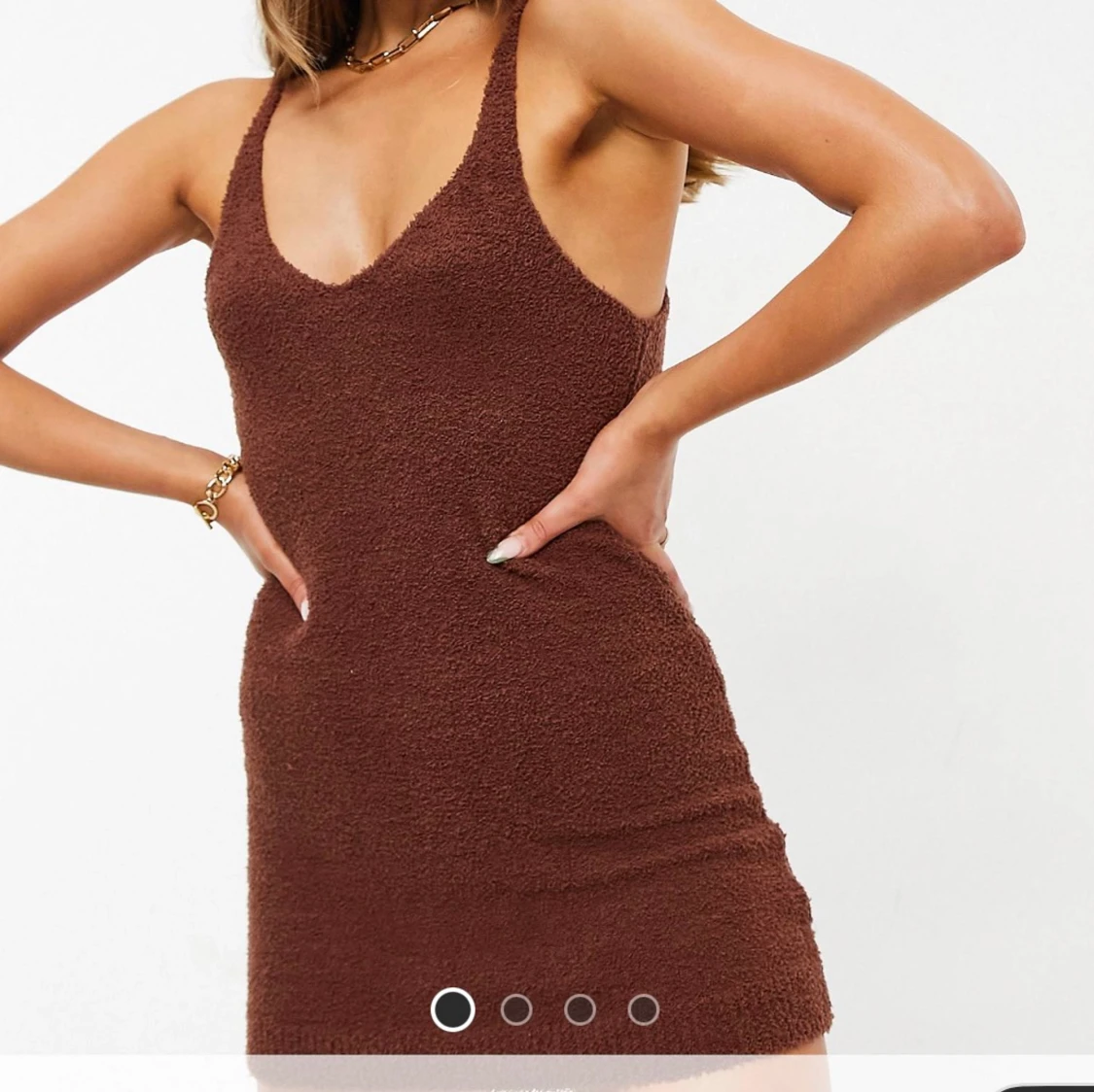 Brun Miniklänning i teddy