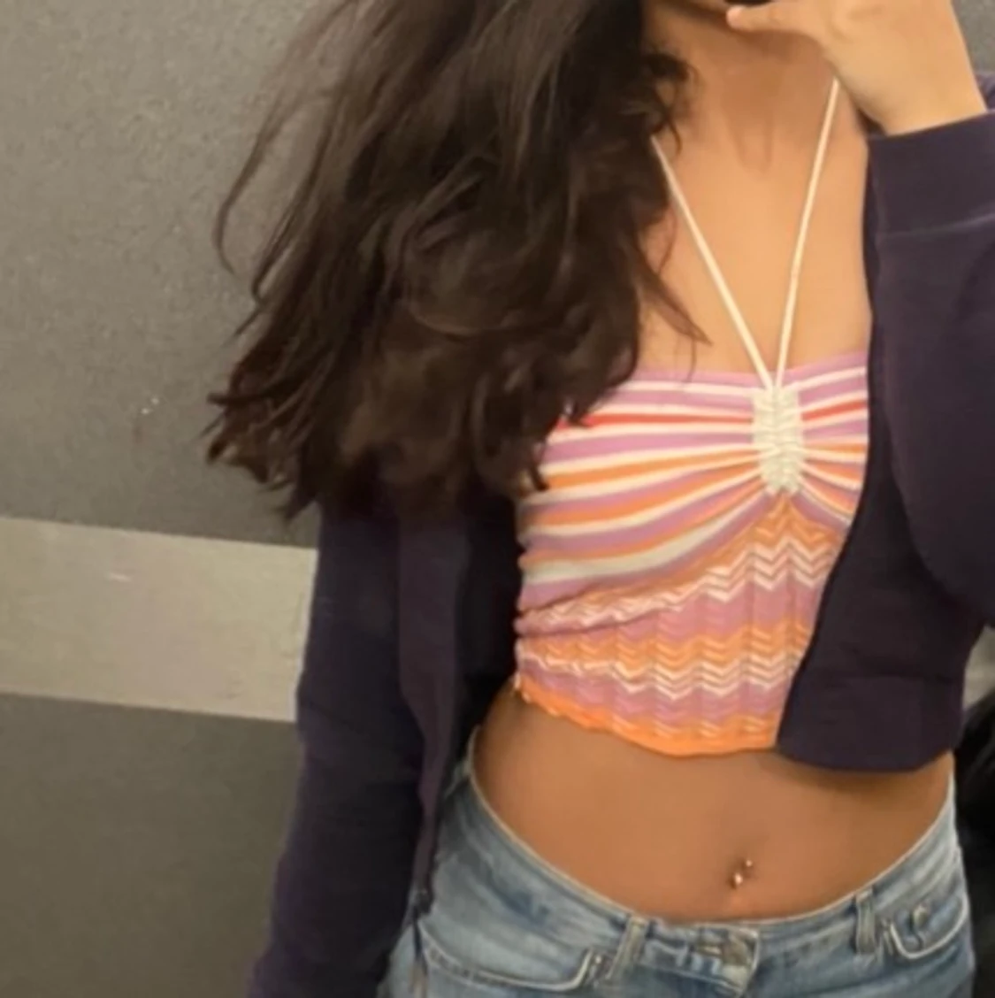 Stickad bershka top - 90