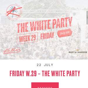 Säljer min white party biljett till kallis vecka 29 idag fredag!!