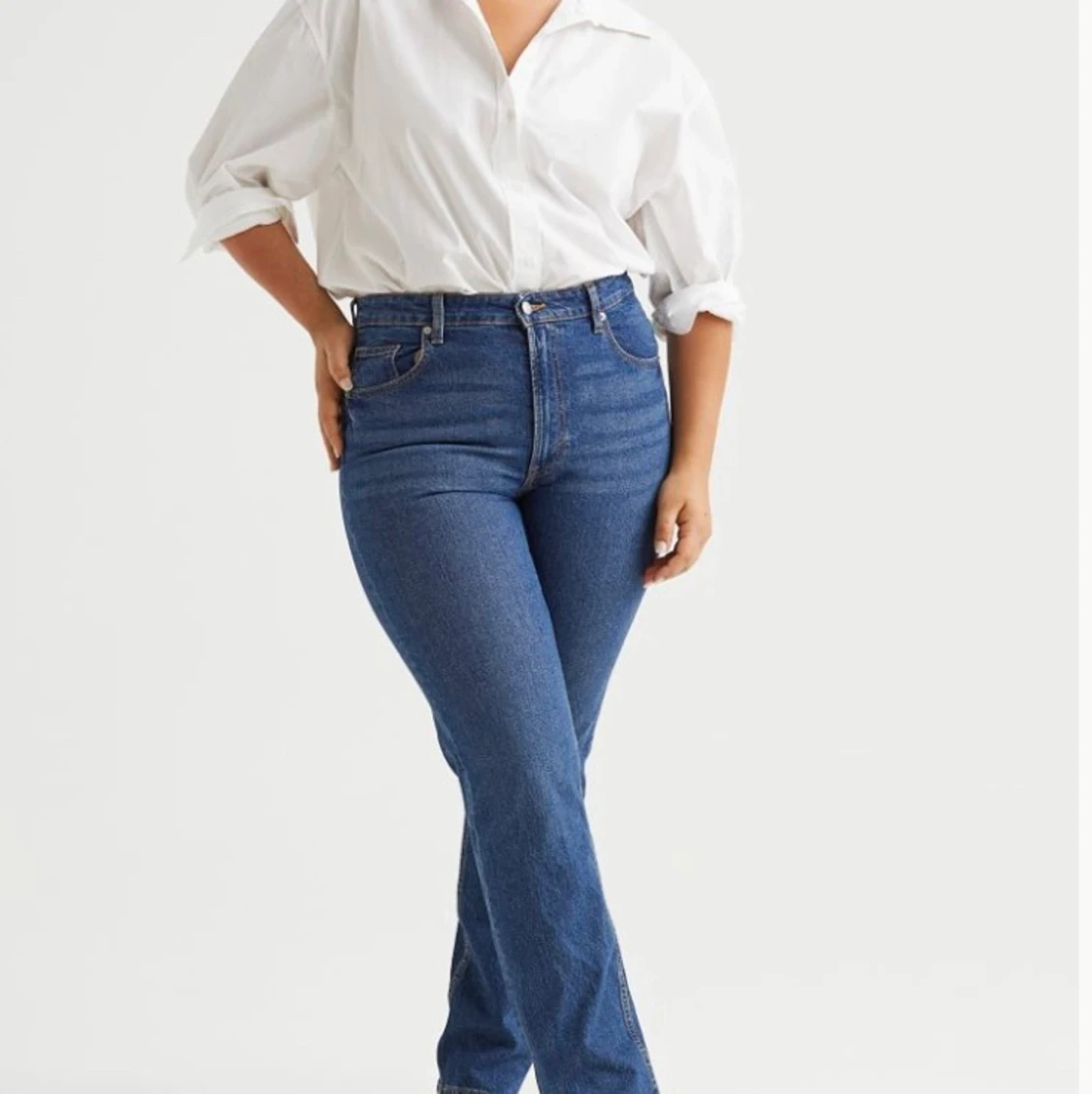 Straight högmidjade jeans