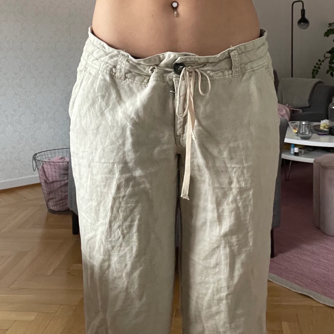 Linne byxor - 90