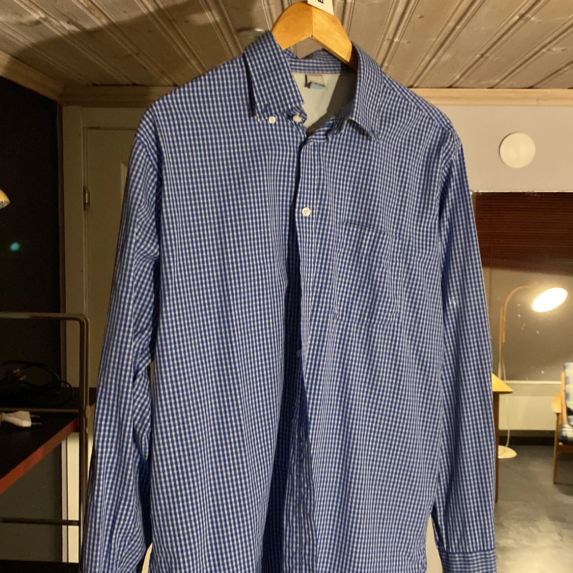 Bison långärmad rutig skjorta