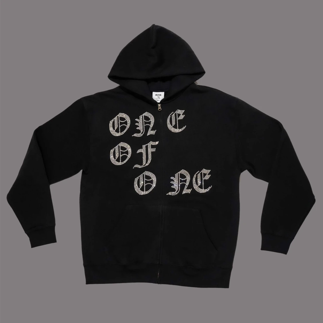 One of one zip hoodie