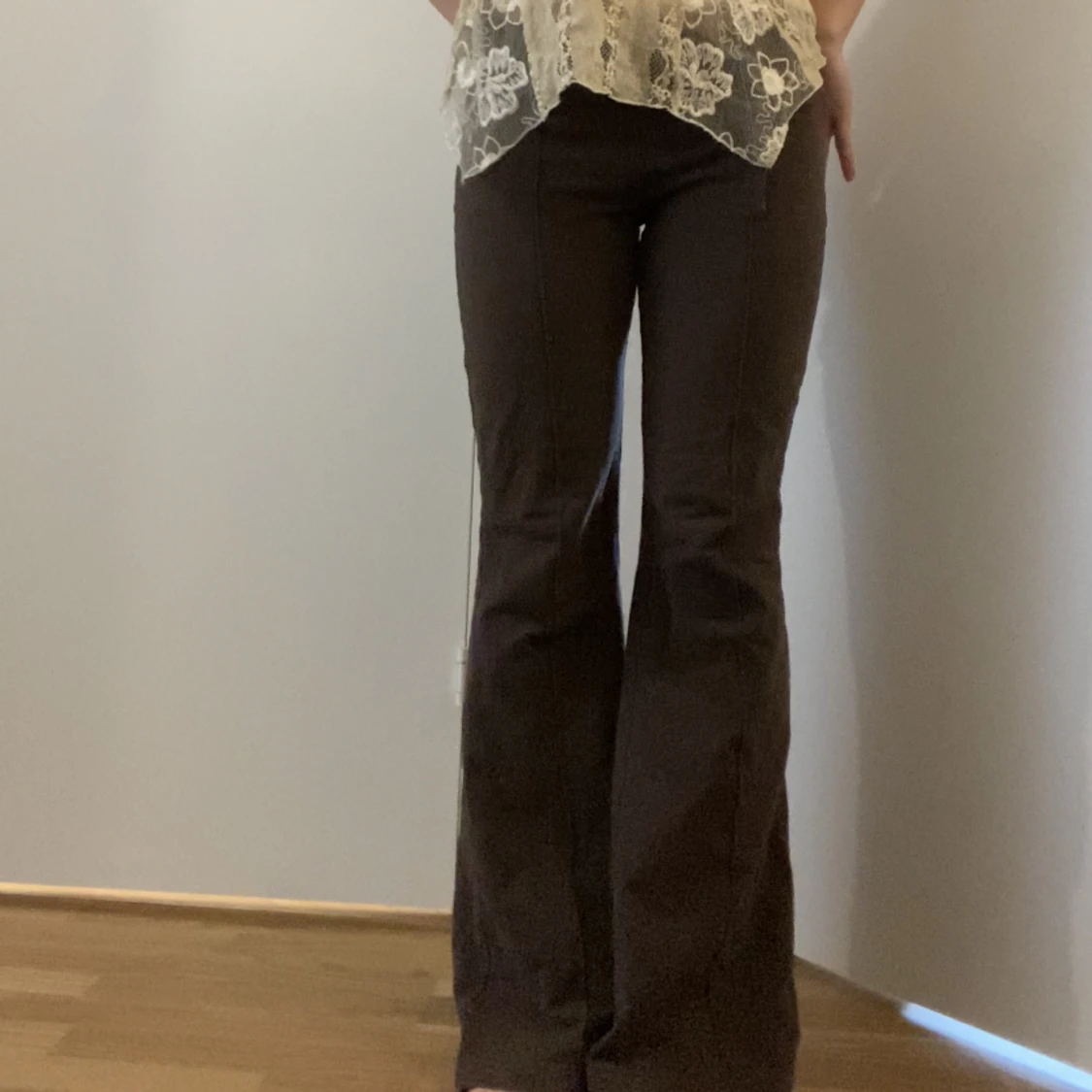 Lågmidjade tygbyxor - 91